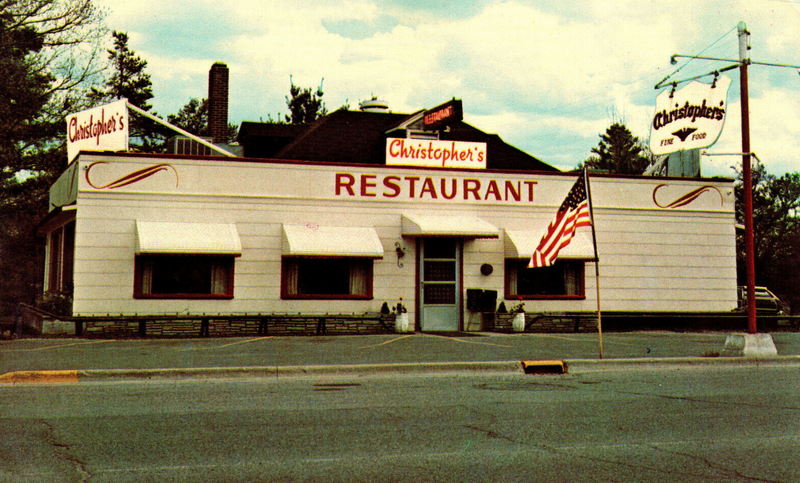 Christopher’s Cafe - Vintage Postcard